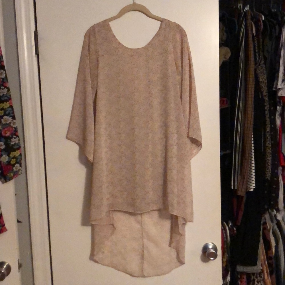 Floral shift high low dress